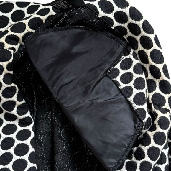 Lane Bryant Black & White Polka Dot Button Front Pea Coat. Jacket. Plus. 20. - Picture 2 of 7
